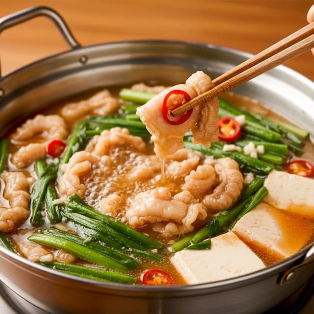【一番人気】国産牛もつ鍋&鮮魚の刺身3点盛り!名物尽くしの『楽屋おすすめコース』2H飲み放題付《税込5,000円》