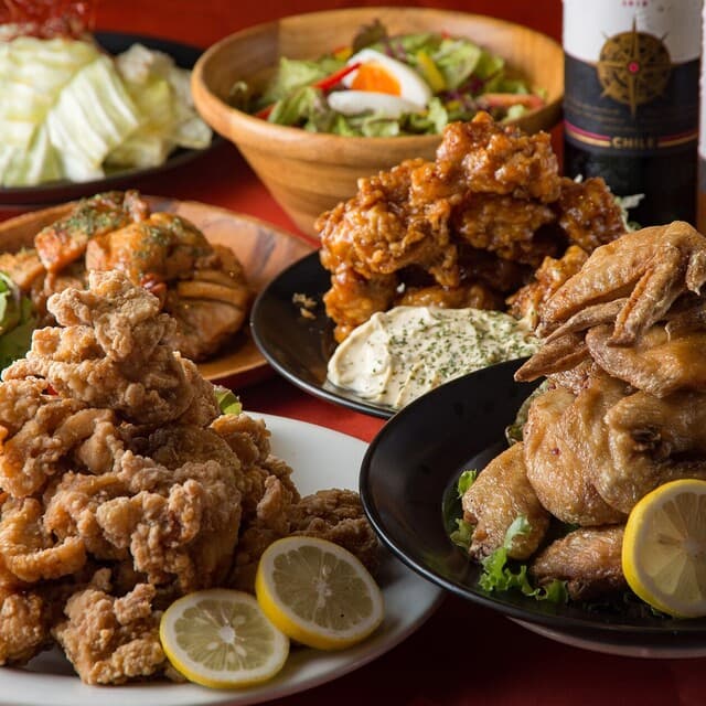 【月~木限定】3時間食べ飲み放題!焼き鳥・唐揚げ・ポテト・焼きそばなど7品満喫コース